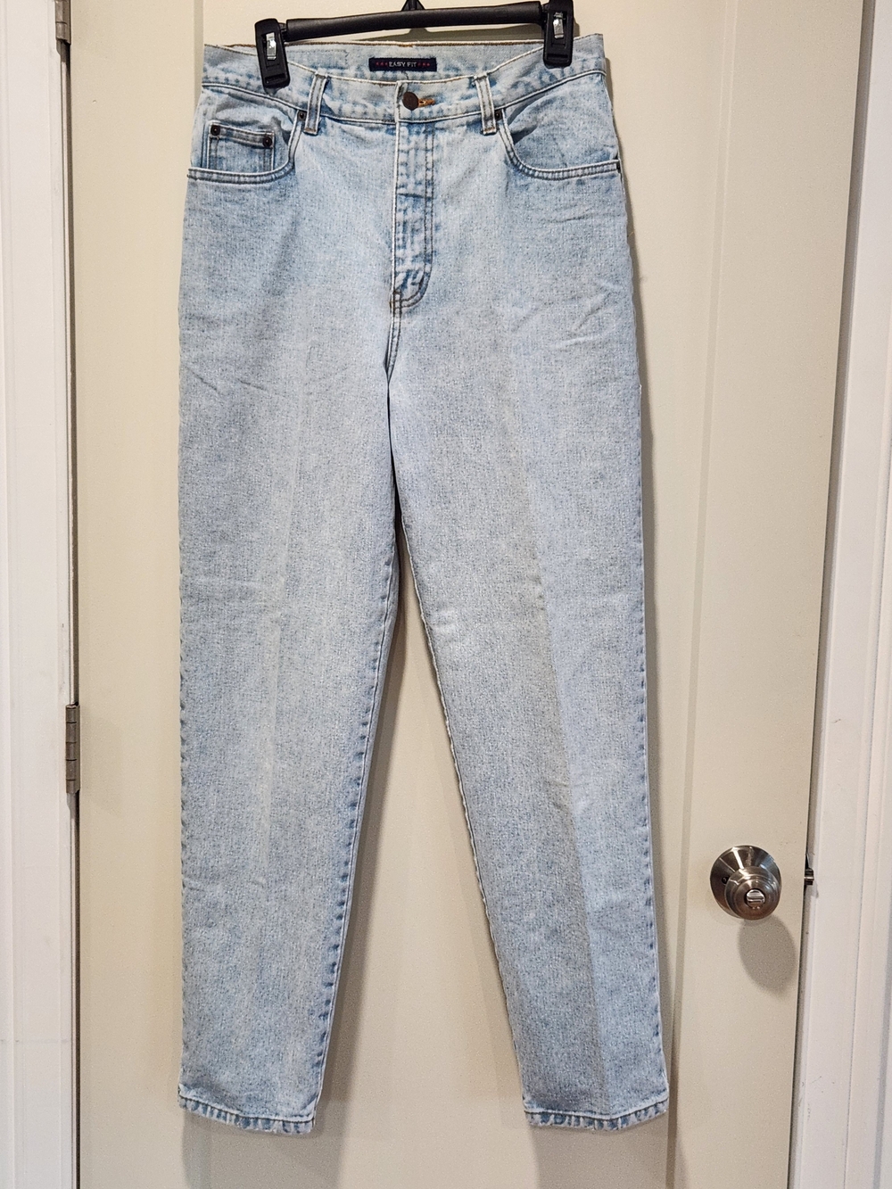 Vintage Bill Blass Easy Fit High Waisted Mom Jean Light Acid Wash Sz 10 Waist 30